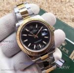 EW Factory Rolex 116334 Datejust II 41mm Black Dial 2-Tone Oyster Band Swiss Cal.3136 Watch 